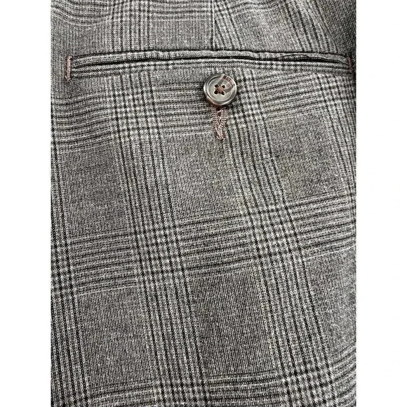 Ralph by Ralph Lauren Men's Pleated Dress Pants Slacks 38"W x 31"L Gray Plaid - Picture 5 of 8